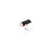 Vibromasseur noir 7 vitesses USB tête strié 